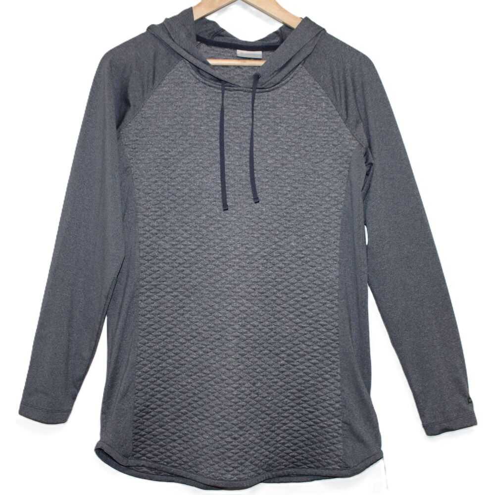 Columbia Gray Long Sleeve Quilted Drawstring Athleisure Hoodie XK0207 Size M